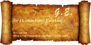 Gritzmacher Eszter névjegykártya
